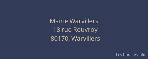 Mairie Warvillers