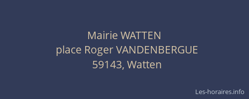 Mairie WATTEN