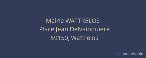 Mairie WATTRELOS