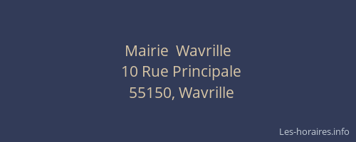 Mairie  Wavrille