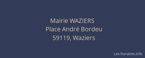 Mairie WAZIERS