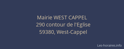 Mairie WEST CAPPEL