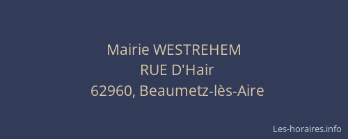 Mairie WESTREHEM