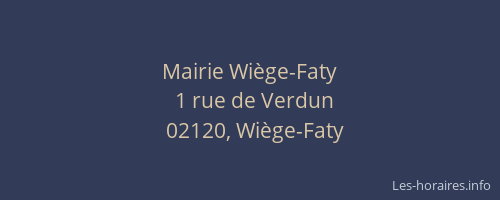 Mairie Wiège-Faty