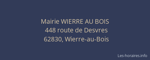 Mairie WIERRE AU BOIS