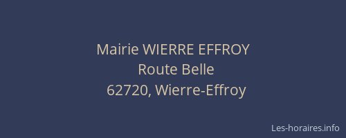 Mairie WIERRE EFFROY