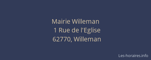 Mairie Willeman