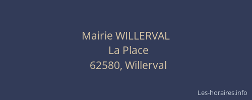 Mairie WILLERVAL