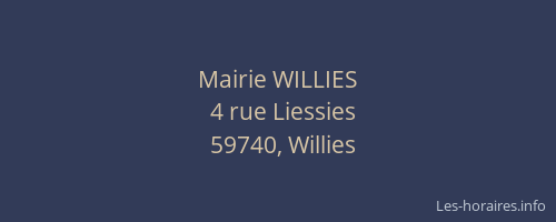 Mairie WILLIES