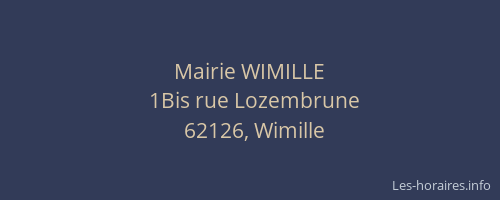 Mairie WIMILLE
