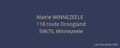 Mairie WINNEZEELE