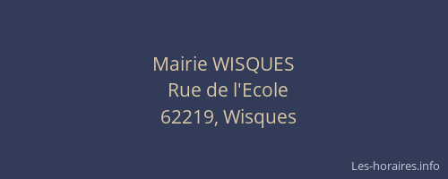 Mairie WISQUES