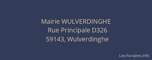 Mairie WULVERDINGHE