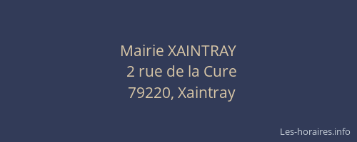 Mairie XAINTRAY