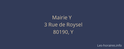 Mairie Y