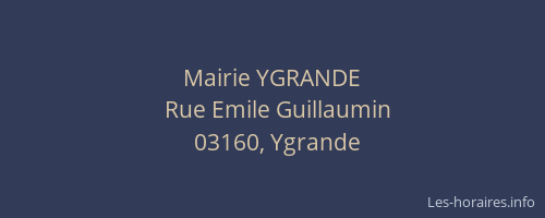Mairie YGRANDE