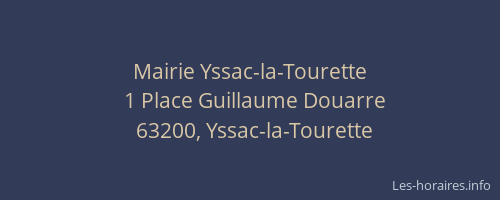 Mairie Yssac-la-Tourette