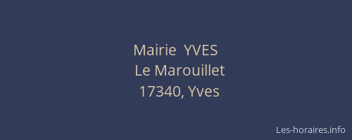 Mairie  YVES