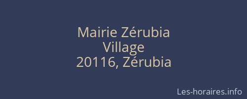 Mairie Z&eacute;rubia