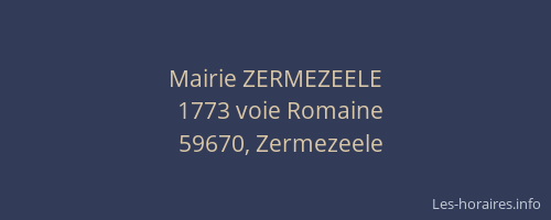 Mairie ZERMEZEELE