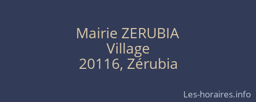 Mairie ZERUBIA