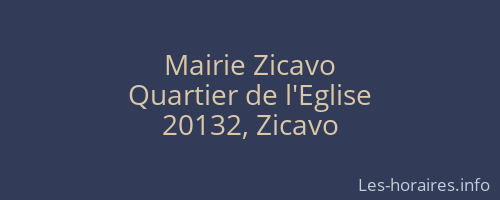 Mairie Zicavo