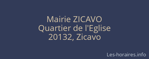 Mairie ZICAVO