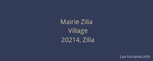 Mairie Zilia