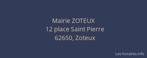 Mairie ZOTEUX
