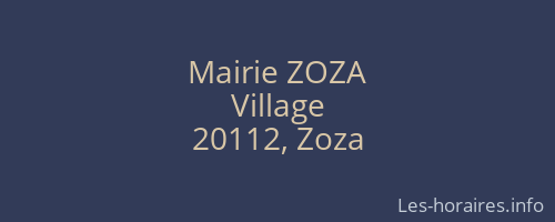 Mairie ZOZA