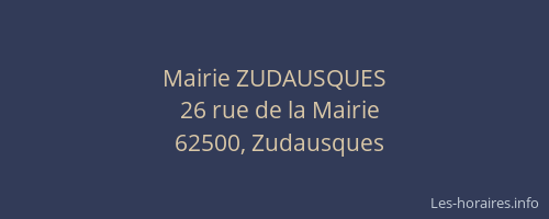 Mairie ZUDAUSQUES