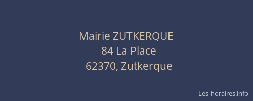 Mairie ZUTKERQUE