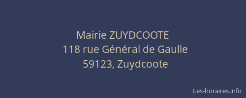 Mairie ZUYDCOOTE