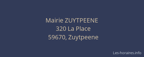 Mairie ZUYTPEENE