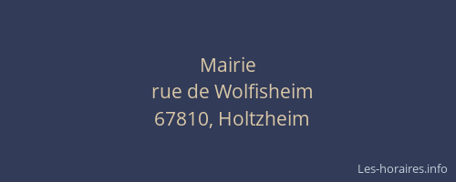 Mairie
