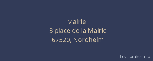 Mairie