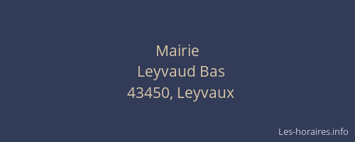 Mairie