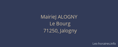 MairieJ ALOGNY