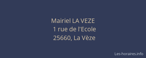 Mairiel LA VEZE