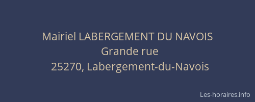 Mairiel LABERGEMENT DU NAVOIS