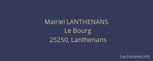 Mairiel LANTHENANS
