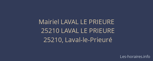 Mairiel LAVAL LE PRIEURE