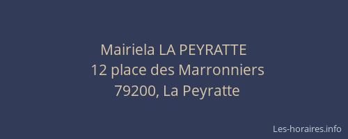 Mairiela LA PEYRATTE