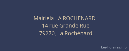 Mairiela LA ROCHENARD