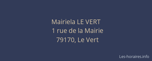 Mairiela LE VERT