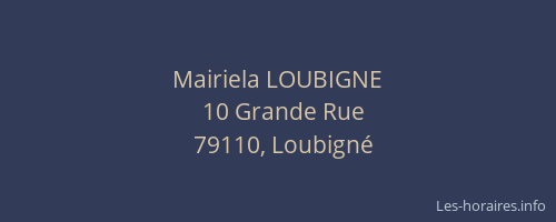 Mairiela LOUBIGNE