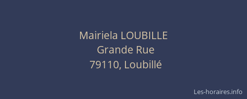 Mairiela LOUBILLE