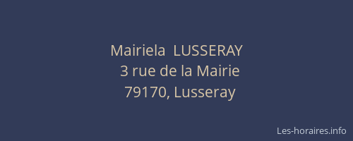 Mairiela  LUSSERAY