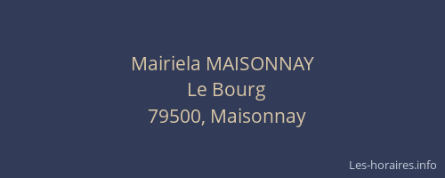 Mairiela MAISONNAY
