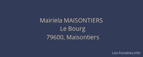 Mairiela MAISONTIERS
